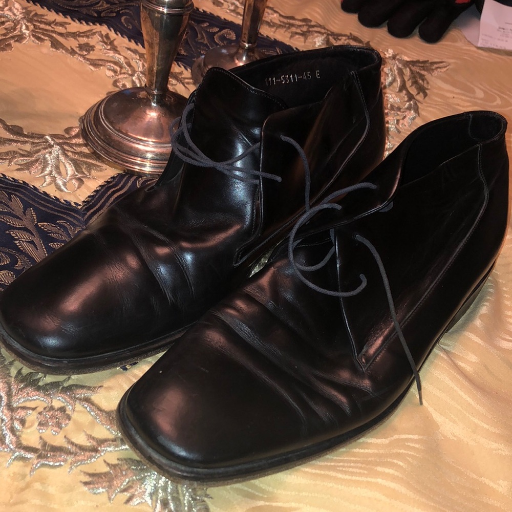 Men's Black Leather Shoes Gucci